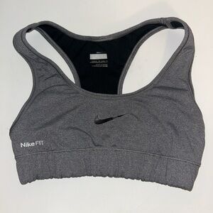 Nike FIT Charcoal Grey Sports Bra Womens Size XS(0-2) Activewear Workout Fitness